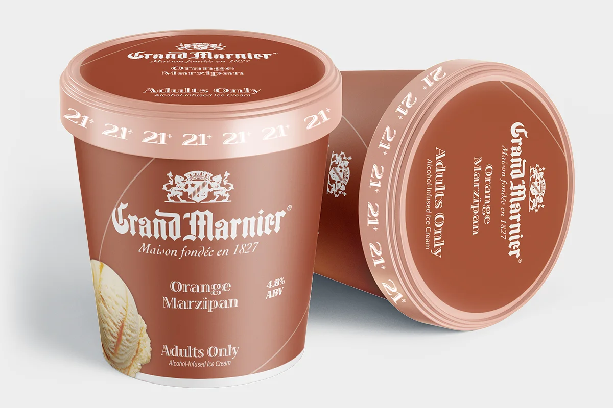 Adults Only Alcohol Infused Ice Cream — Grand Marnier packaging