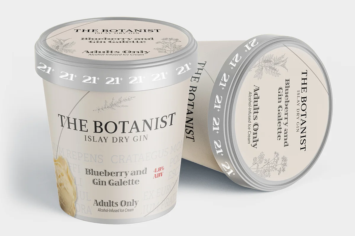 Adults Only Alcohol Infused Ice Cream — The Botanist packaging