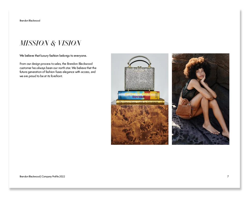 Brandon Blackwood brand book — mission