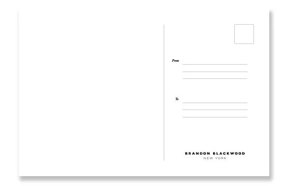 Brandon Blackwood postcard — back