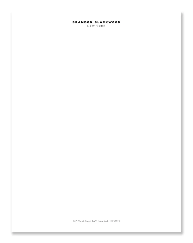 Brandon Blackwood letterhead