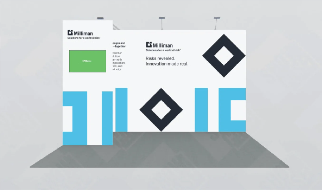 Milliman at InsureTech Connect — Europe booth mockup