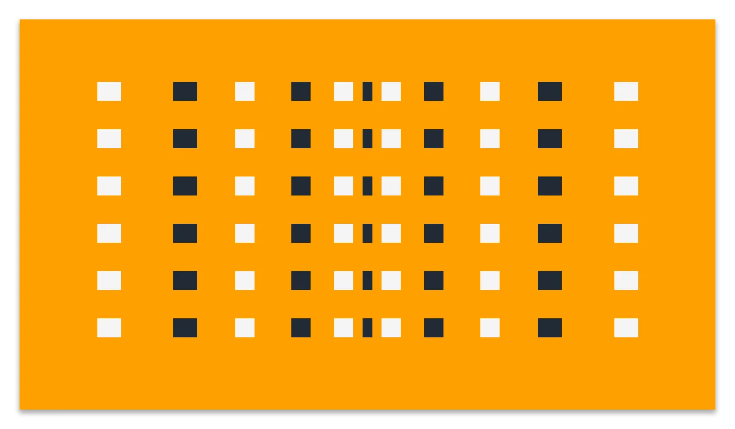 Milliman brand illustration — grid of squares on orange