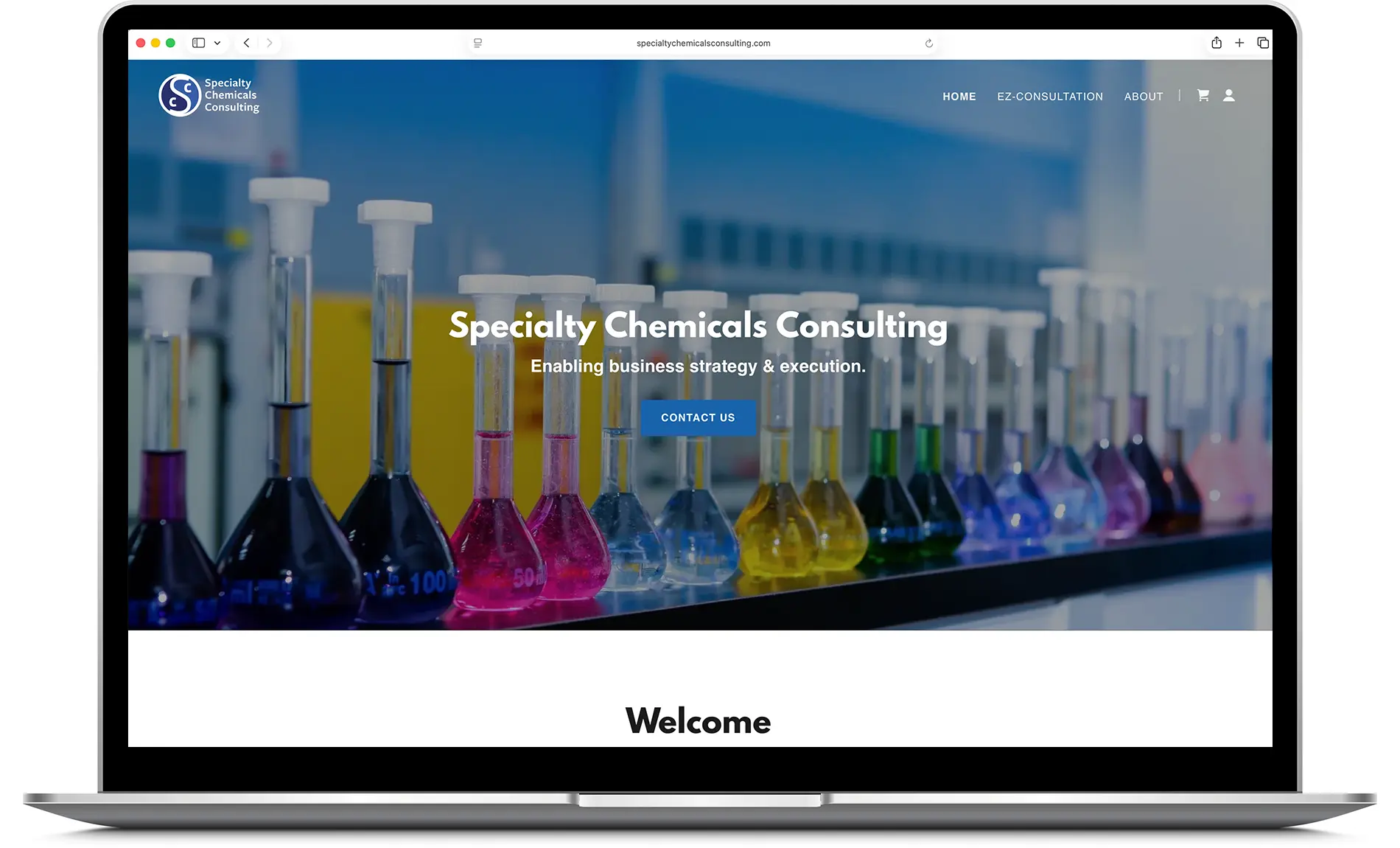 Specialty Chemicals Consulting — brand mockup