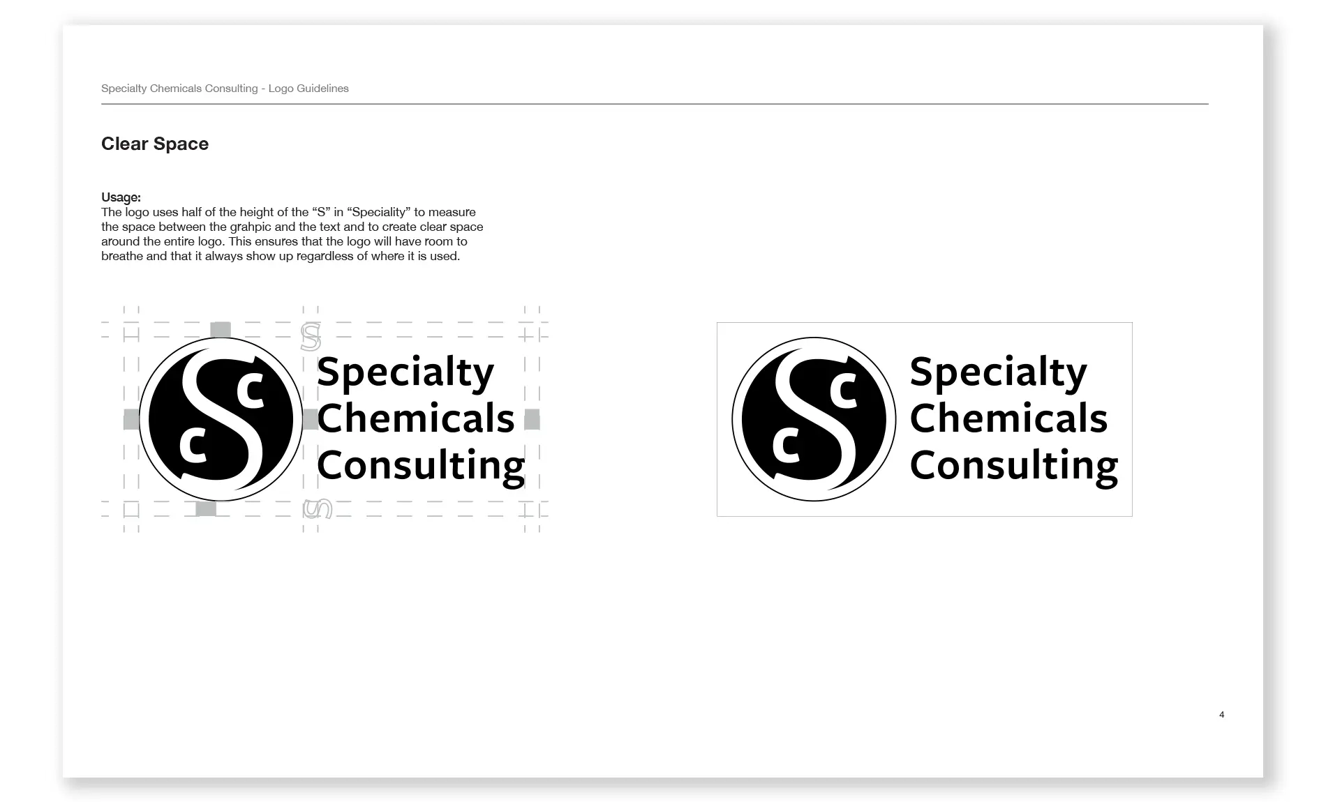 Specialty Chemicals Consulting — logo spacing