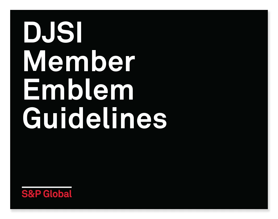 DJSI Member Emblem Guidelines — cover